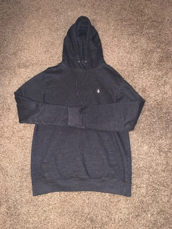 Volcom Men's Charcoal Hooded Pullover Sweatshirt - Picture 1 of 3